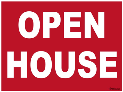 Stock Open House Sign 24x18